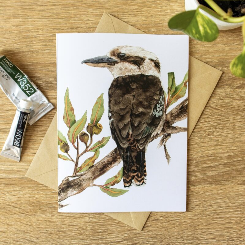 “Native Kookaburra 1” Greeting Card