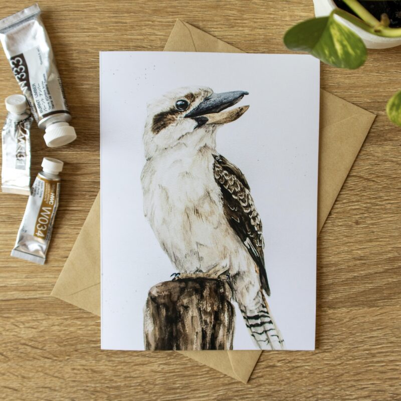 “Kookaburra Reign” Blank Greeting Card