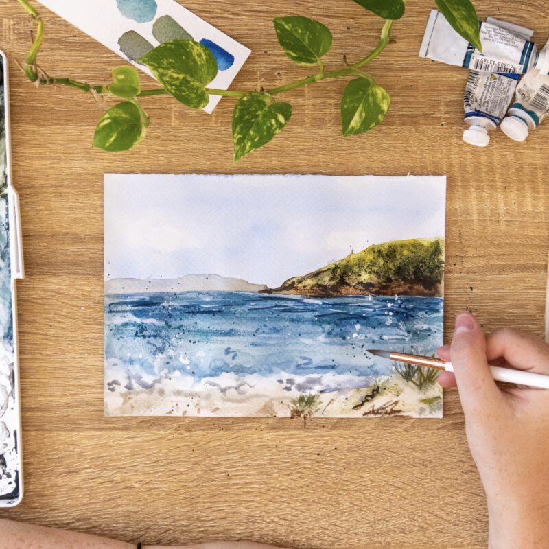 Watercolour Beach Tutorial