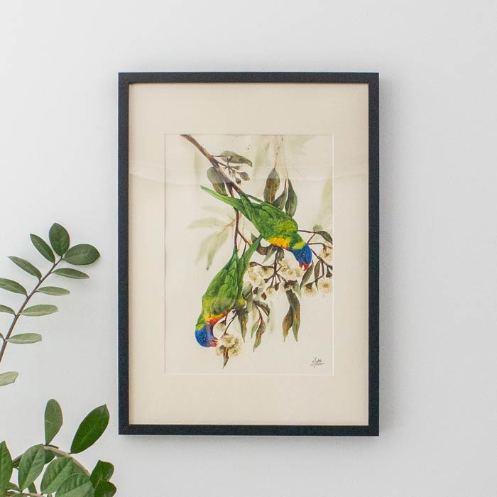 "Lorikeet Forage" ORIGINAL Artwork